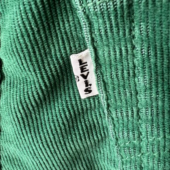 Levis Pants Womens Size 25 Kelly Green Wedgie Straight Corduroy Button Fly - Picture 13 of 16